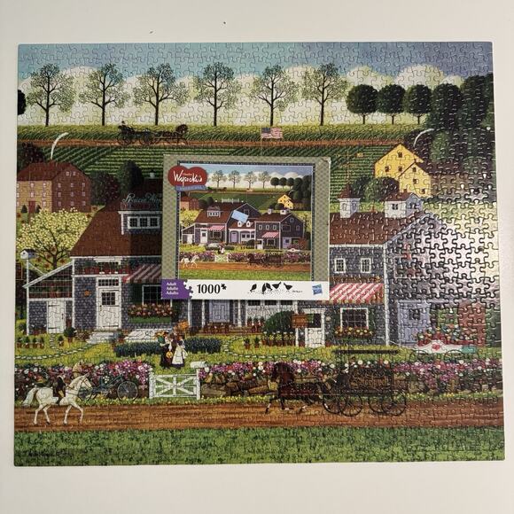 Charles Wysocki's Jigsaw Puzzle 1000 Piece Prairie Wind Flowers COMPLETE - Picture 1 of 7